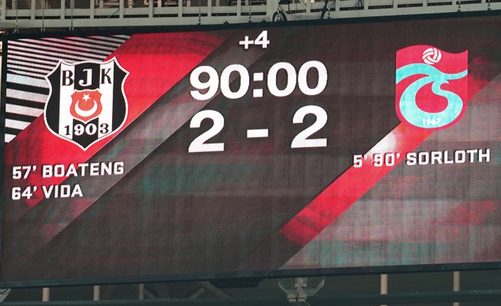 Süper Lig'de, Beşiktaş: 2 - Trabzonspor: 2