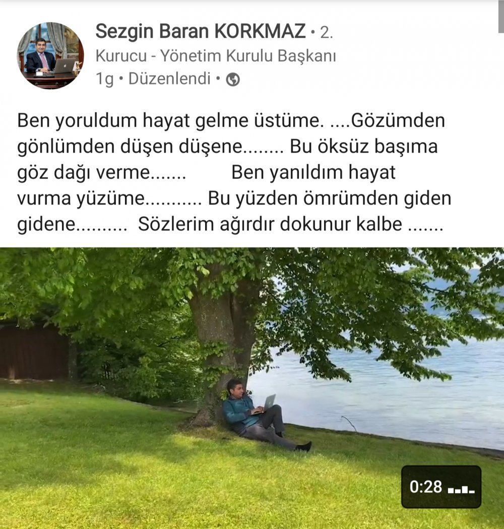 Sezgin Baran Korkmaz'dan videolu mesaj: Dikkat çeken şarkı seçimi